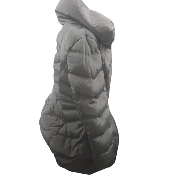 Jessica Simpson Womens Puffer Jacket With Ribbed Collar Size XL Gray - Picture 3 of 10